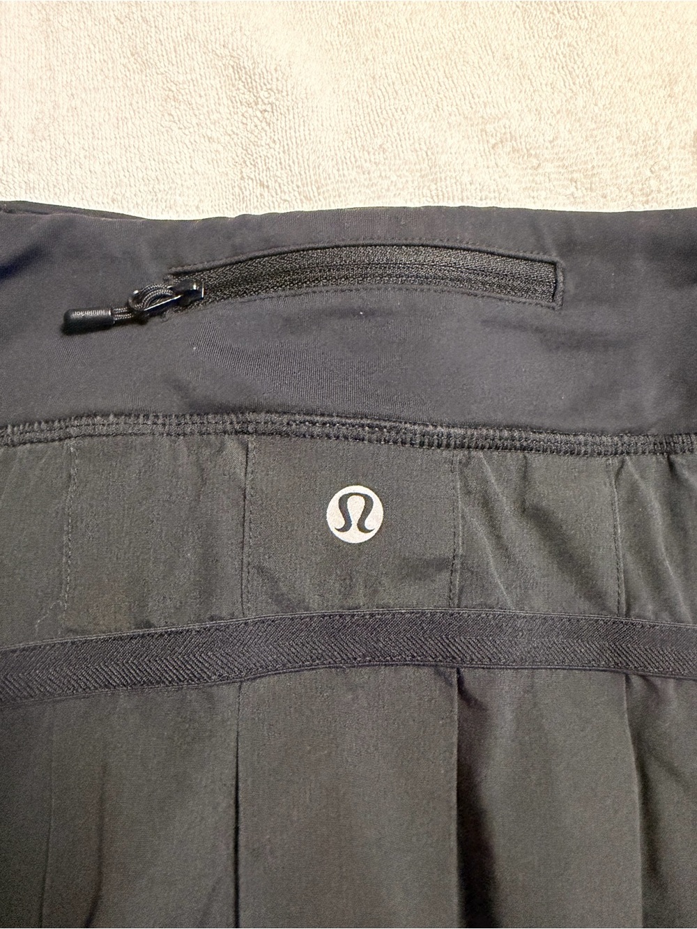 Lululemon Black Athletic Skirt with Hidden Zip Pocket